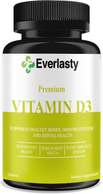 Everlasty Plant Based Vitamin D3 K2 MK7 Supplement Veg (D180)(90 Tablets)