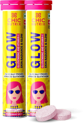 Chicnutrix Japanese Glutathione & Vitamin C for Acne Free, Glowing Skin(2 x 20 Tablets)