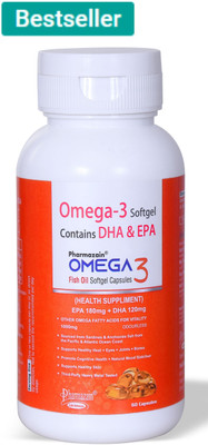 PHARMAZAIN LIFE SCIENCES Omega 3 Fish oil 1000 mg with 180 mg EPA & 120 ...