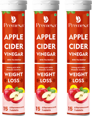 PREMEXA Apple Cider Vinegar Effervescent Tablets(3 x 15 Tablets)