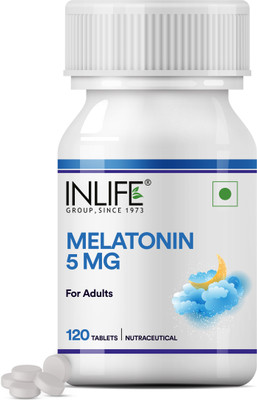 INLIFE Melatonin 5mg Tablets Promotes Sleep and Relaxation Easy to Swallow|Men & Women(120 Tablets)