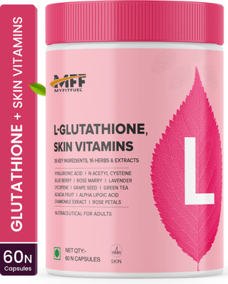 MyFitFuel L-Glutathione, Skin Health Vitamins (36 Key Vitamins, Mineral & Herbs) 60 Nos(60 Capsules)