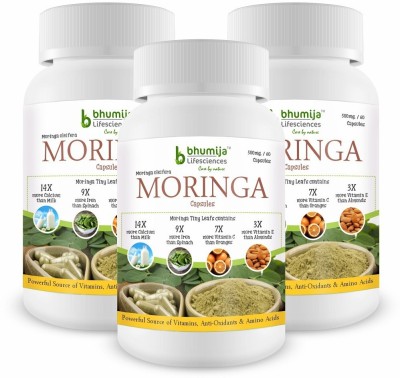 Bhumija Lifesciences Moringa Oliefera Capsules Source of Vitamins Pack of 1(180)