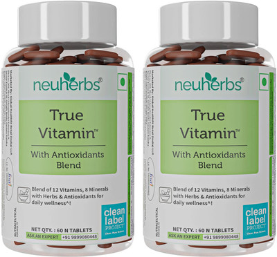 Neuherbs True Vitamins with Minerals for Men and Women(2 x 60 Tablets)