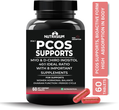 NUTRASIUM PCOS Supports | Myo & D-Chiro Inositol(40:1)with Berberis root Extract(60 Tablets)