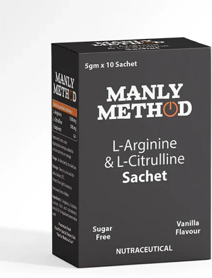Manly Method L-Arginine L-Citrulline, Amino Acid for Endurance & Muscle Building-Pre Workout(50 g)