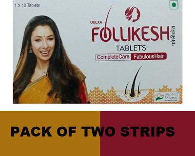 OBEXA PHARMA FOLLIKESH TABLET FOR BETTER GROWTH OF HAIRS (2*10TAB)(2 x 10 Tablets)