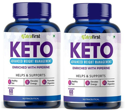 NutraFirst Keto Nutrition Fat Burner Capsules for Naturally Weight Management 2B(2 x 60 Tablets)