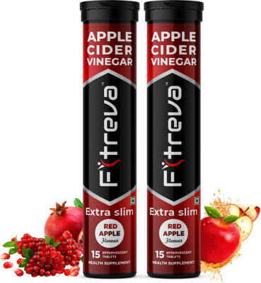 Fitreva Apple Cider Vinegar 30 Effervescent Tablets for Extra Slim - Apple Flavor(2 x 15)