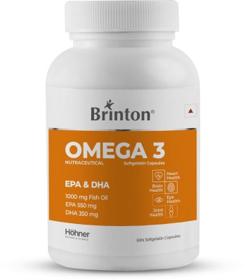 Brinton Omega 3 Fish Oil Triple Strength 1000mg with 550mg EPA & 350mg DHA(60 Capsules)