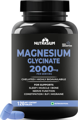 NUTRASIUM MAGNESIUM GLYCINATE | 2000mg | MAGNESIUM SUPPLEMENTS(120 Tablets)