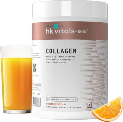 HEALTHKART hk vitals Skin Collagen Supplement with Biotin, Orange(400 g)