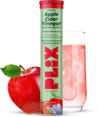 The Plant Fix Plix Probiotic+ Apple Cider Vinegar Effervescent Tablets for Gut Health & Metabolism(15 Tablets)