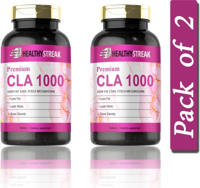 Healthy Streak CLA 1000 Fat Burner, fat burner for women & Men Tablets (K190)(2 x 60 Tablets)