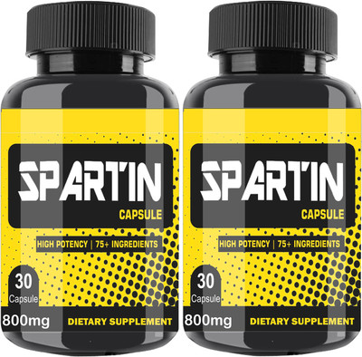 Spartin Supplements For Increase Performance, Power & Stamina (Pack of 2)(2 x 30 Capsules)