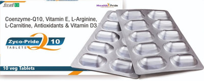 HEALTHPRIDE coenzyme q10 150mg,Vitamin E,L-Arginine,L Carnitine,Antioxidants,Vitamin D3| VEG(10 Tablets)