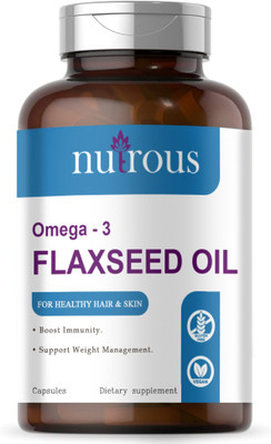 Nutrous Flaxseed extract Capsules Omega 3 (D55)(30 Capsules)