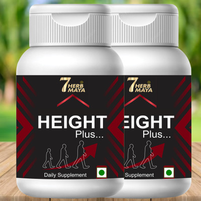 7Herbmaya Height Plus Capsule for Maximum Height Growth/Height Increase Products/Body Grow(2 x 60 Capsules)