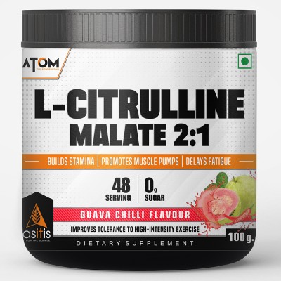 AS-IT-IS Nutrition ATOM L Citrulline Malate 2:1 - 100gms | 48 servings | 0 Sugar |Builds Stamina(100 g)