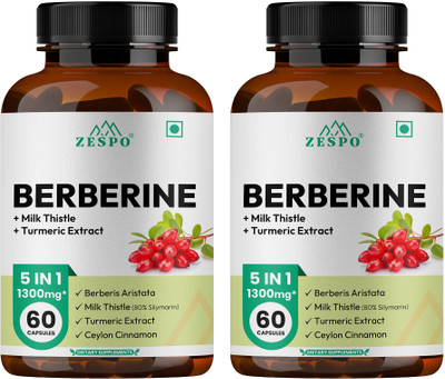 ZESPO BERBERINE | Metabolic & Liver Support - Blood sugar management, Cardiovascular(2 x 60 Capsules)