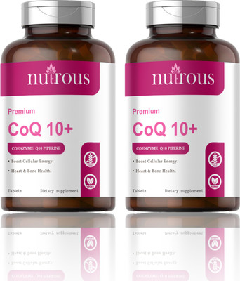 Nutrous 120mg Coenzyme Q10 Tablets with Piperine (S239)(2 x 60 Tablets)