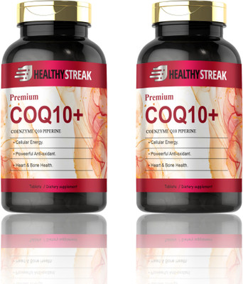 Healthy Streak 120mg Coenzyme Q10 Tablets with Piperine (K239)(2 x 60 Tablets)