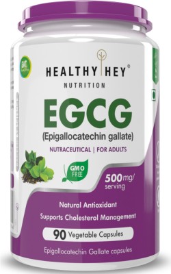 HealthyHey Nutrition EGCG from Green Tea Extract - 500mg EGCG - Antioxidant Support - 90 Veg. Capsules(500 mg)