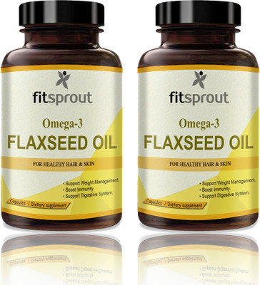 Fitsprout Flaxseed extract Capsules Omega 3 (H243)(2 x 60 Capsules)