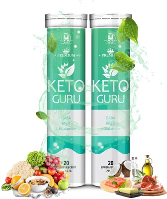 Healthy Nutrition Keto Guru Weight Management Water Soluble Tablets for Men and Women(2 x 20 Tablets)