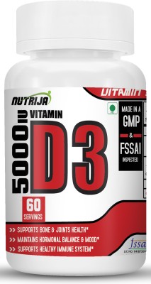 NutriJa Vitamin D3 5000IU Supplement(60 Capsules)