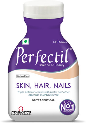 Perfectil Multivitamin for Hair Skin and Nails with Biotin Zinc and Grape Seed Extract(60 Tablets)
