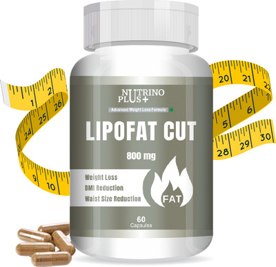 Nutrinoplus Lipofat Cut Advanced Weight Loss Formula 800 mg Support BMI Reduction(60 Capsules)