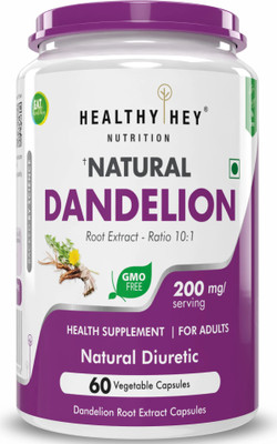 HealthyHey Nutrition Dandelion Root Extract - 60 Vegetable Capsules(200 mg)