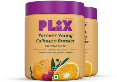 The Plant Fix Plix Olena Plant-Based Collagen for Skin Elasticity & Renewal, Orange Pack of 2(2 x 200 g)