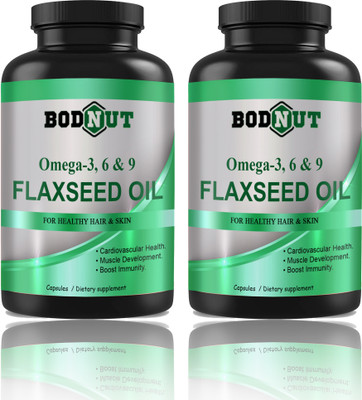 Bodnut Flaxseed extract Capsules Omega 369 (S244)(2 x 60 Capsules)