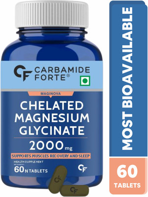 CARBAMIDE FORTE Chelated Magnesium Glycinate 2408mg Per Serving | Magnesium Supplement(60 Tablets)