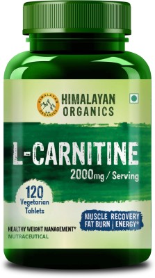 Himalayan Organics L Carnitine 2000mg/Serve | Supports Muscle Recovery, Fat Burn & Energy(120 Tablets)