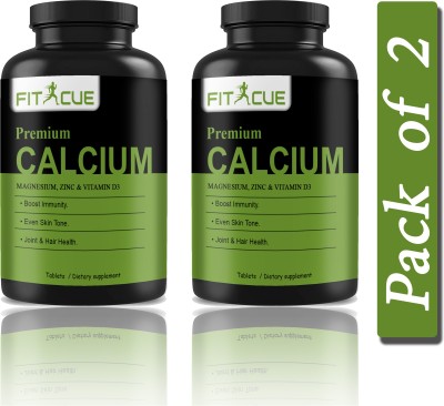 Fitcue Calcium, Magnesium, Zinc, D3 & B12 Tablets (K189)(2 x 60 Tablets)