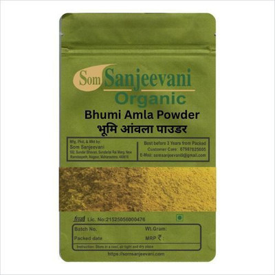 Som Sanjeevani Organic Bhumi Amla Powder-100g-Liver Health-Sundried Powder-Natural-असली(100 g)