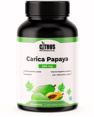 CITRUS NUTRACEUTICAL Carica Papaya Leaf Extract 500 mg(60 Capsules)