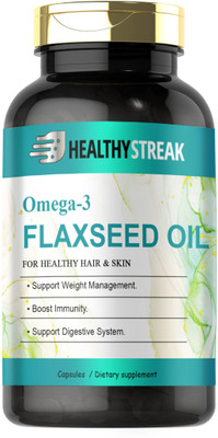 Healthy Streak Flaxseed extract Capsules Omega 3 (S55)(30 Capsules)