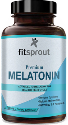 Fitsprout Sleeping Pills Aid for Deep Sleep with Melatonin Tablets (D117)(60 Tablets)