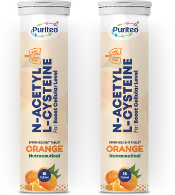 puriteo N- ACETYL L-CYSTEINE EFFERVESCENT TABLET ORANGE 02(2 x 15 Tablets)