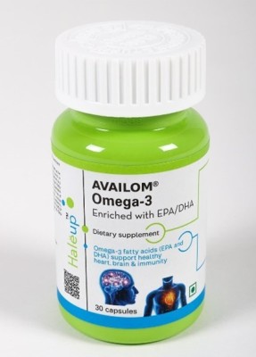 HALEUP Omega 3 Availom Vegan Odourless Enriched With EPA/DHA Dietary Supplement(500 mg)