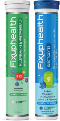 FIXUPHEALTH MultiVitamins and Multiminerals & Electrolytes Tablets Vit C(2 x 20 Tablets)