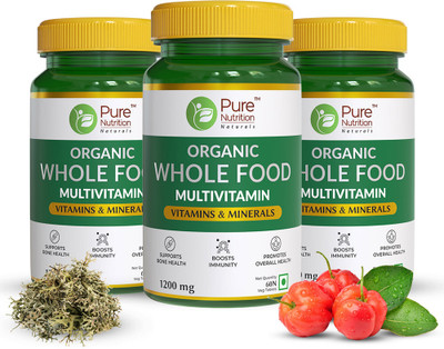 Pure Nutrition Whole Food Multivitamin Pack Of 3(3 x 60 Tablets)