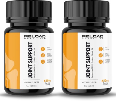 RELOAD NUTRITION Joint Support Supplement with Glucosamine MSM Chondroitin Calcium Vitamin D3(2 x 60 Tablets)