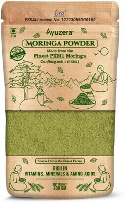 Ayuzera by Wellwith Organic Moringa Leaf Powder for Immunity, Digestion, Skin(200 g)