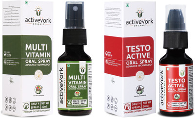 ACTIVEYORK ORGANIC Multivitamin + Testo Active Oral Spray(2 x 30 ml)