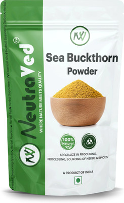 NeutraVed Sea Buckthorn Berry Powder for Juice, Tea |Rich in Fiber, Omega, Vitamin C and E(100 g)